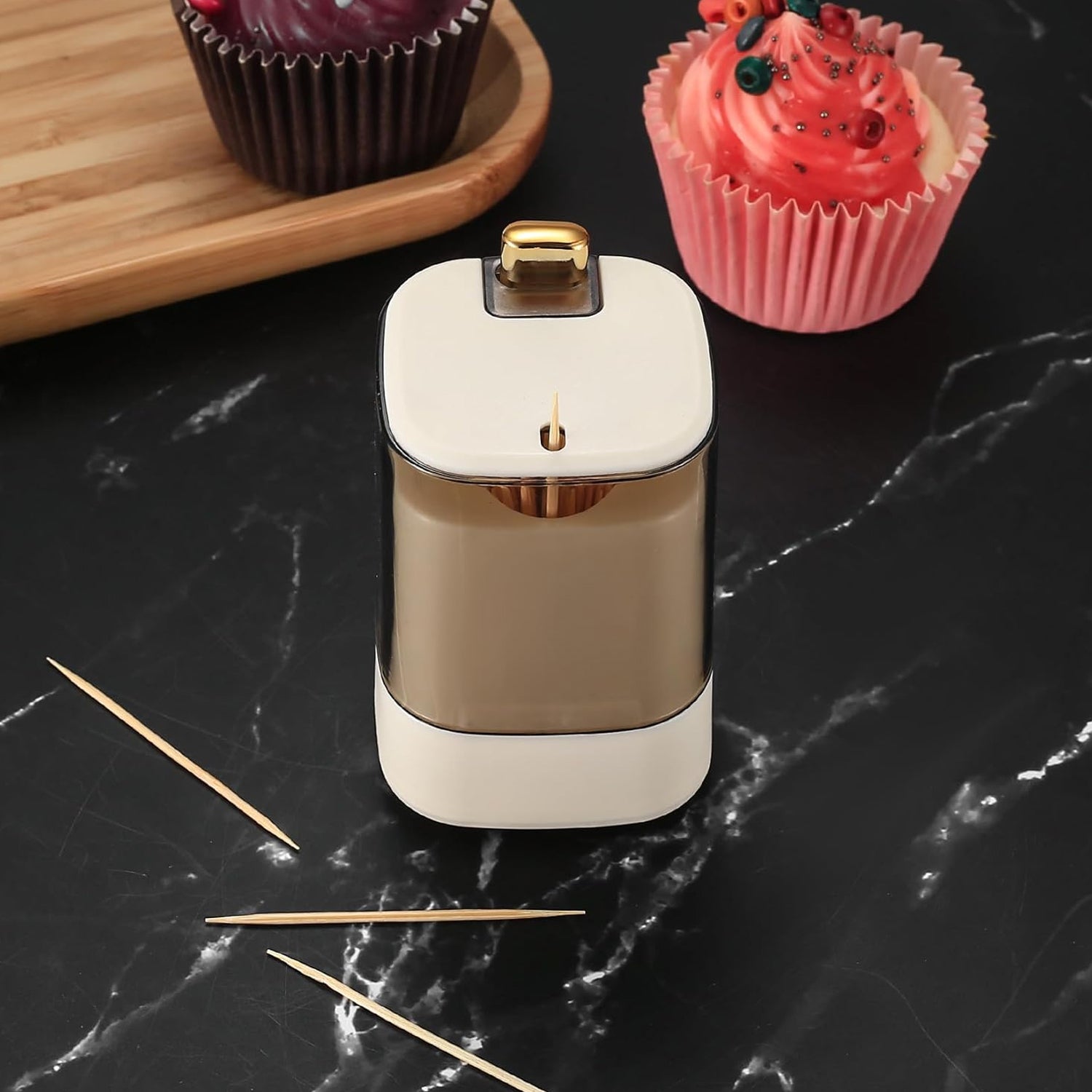 10029 Toothpick Holder Dispensers, Automatic Toothpicks Container, Toothpicks Storage Dispensers Box, for Home Living room Kitchen Restaurant (1 Pc) 10029 Toothpick Holder Dispensers, Automatic Toothpicks Container, Toothpicks Storage Dispensers Box, for Home Living room Kitchen Restaurant (1 Pc)